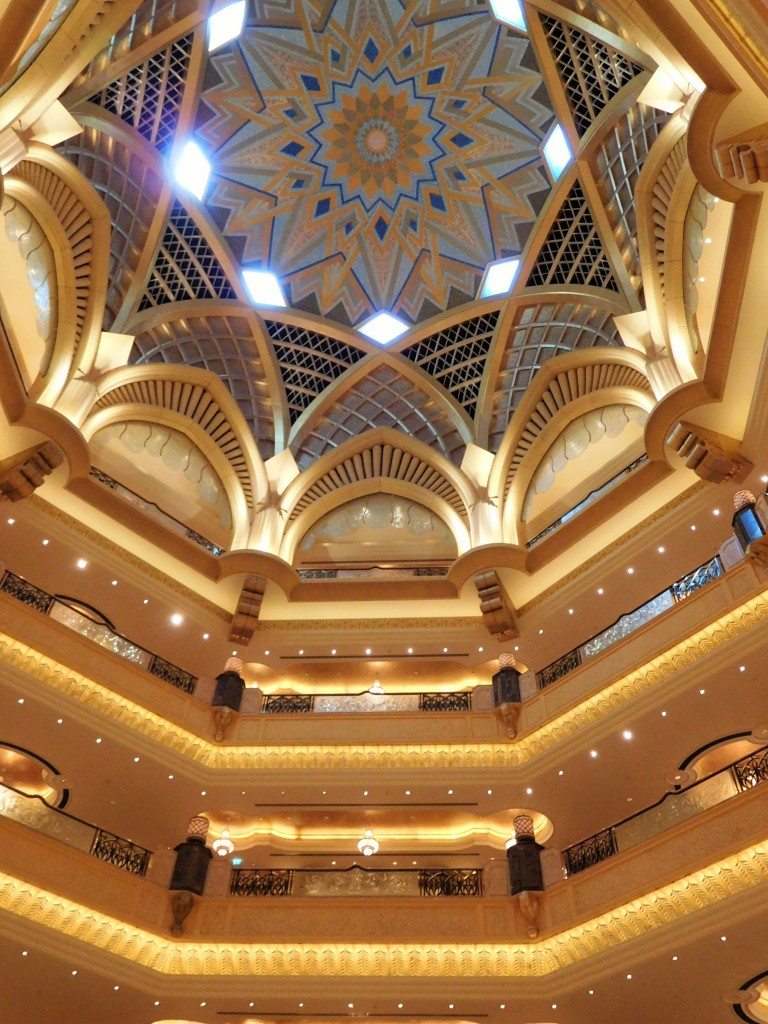 The stunning balconies and dome over the lobby